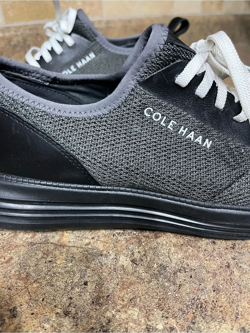 Cole Haan GrandSport Journey Knit Black Sneakers Men Sz 12 NWOT Comfort